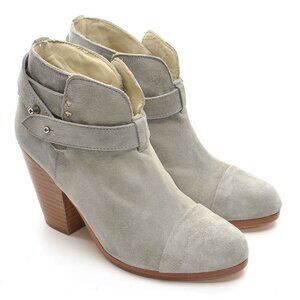 rag & bone Harrow Light Gray Suede Boots 37 New